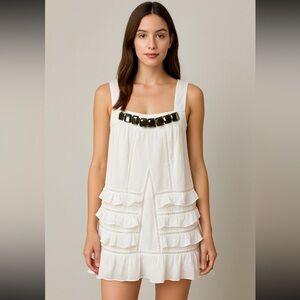 Temperly London MINI TIGHTROPE DRESS in White New with Tags!